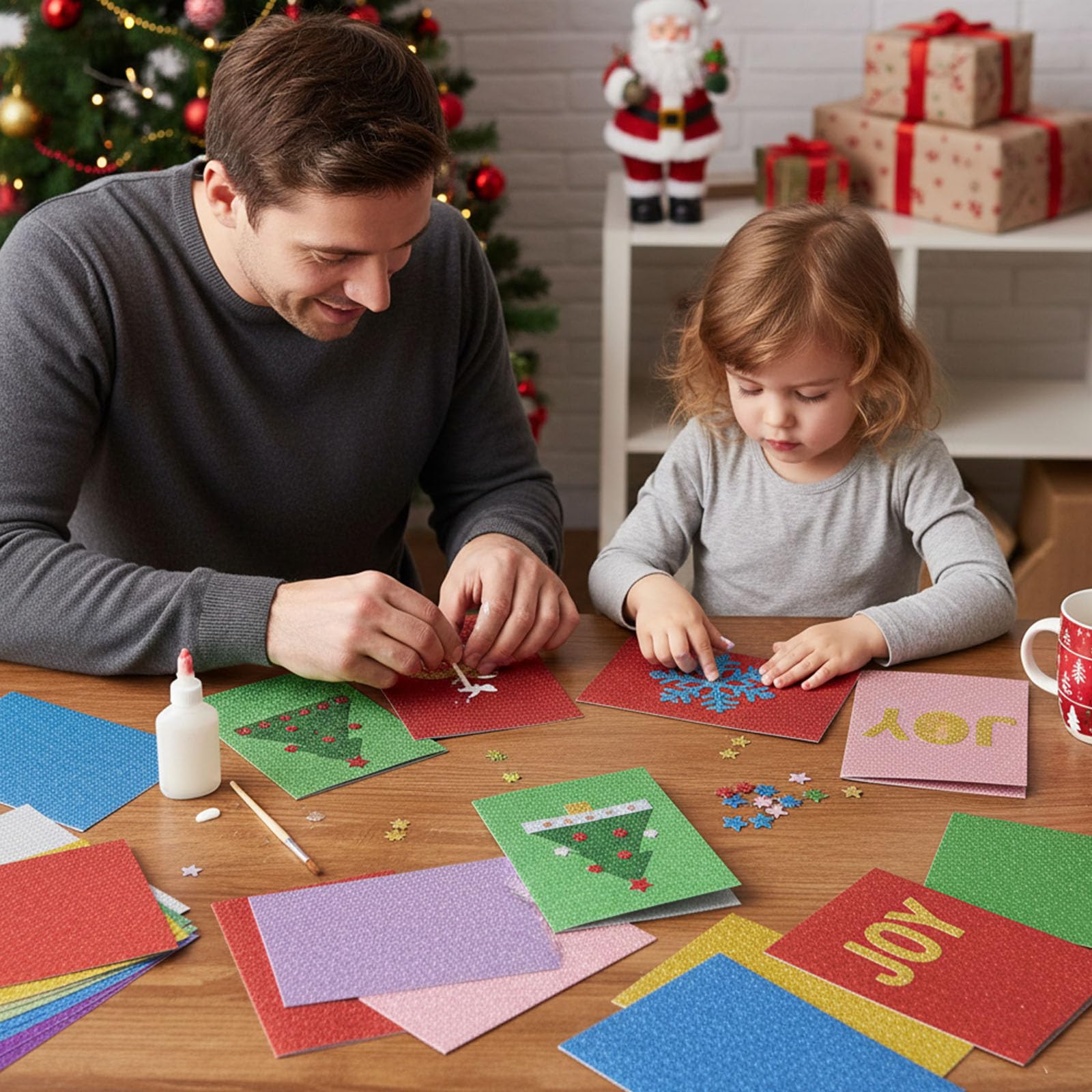 VGOODALL Glitzerpapier zum Basteln, 20 Blatt A4 10 Farben 250g/m² Glitzer Kartonpapier