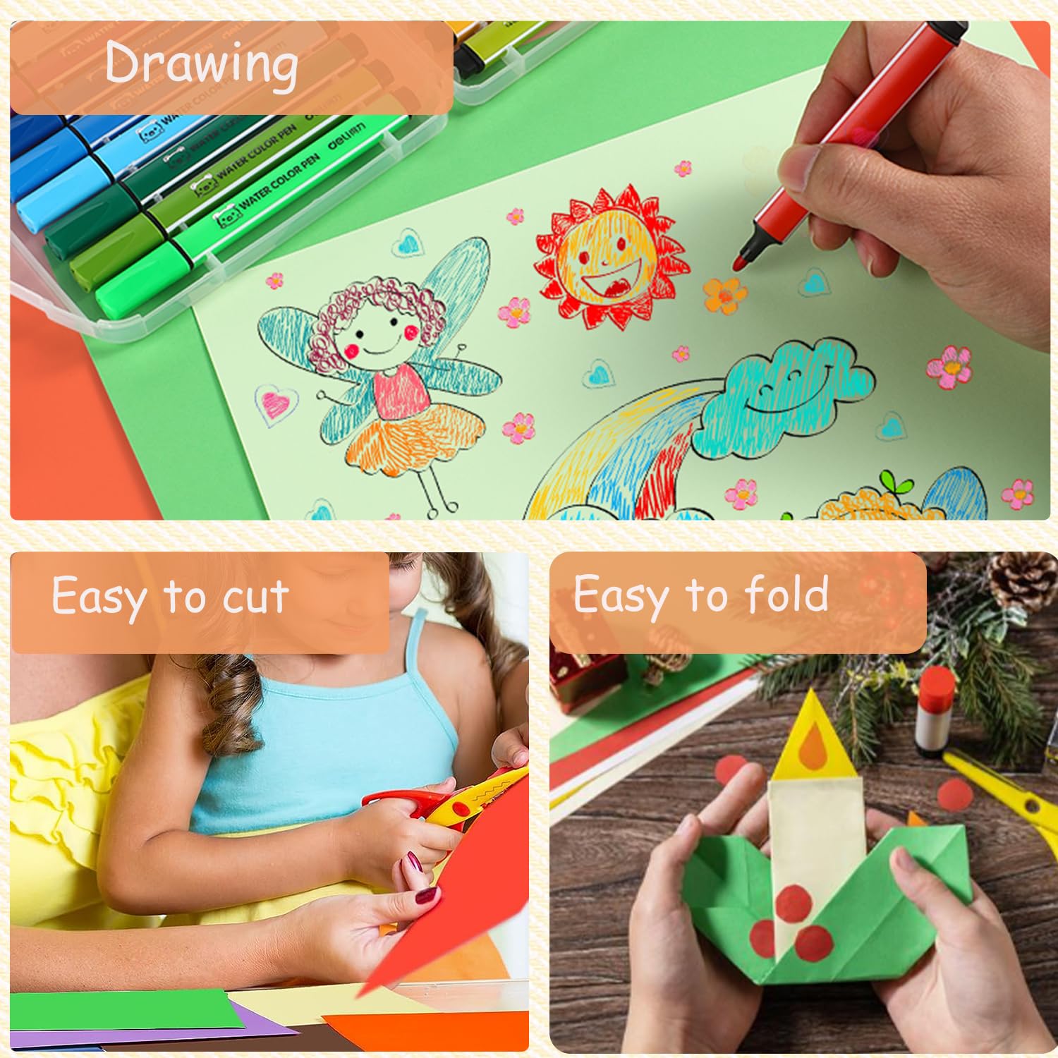 40 Blatt Tonkarton A4 Bunt, 20 Farben - 230 g/m² Tonpapier, Bastelkarton für Malen Kartenherstellung